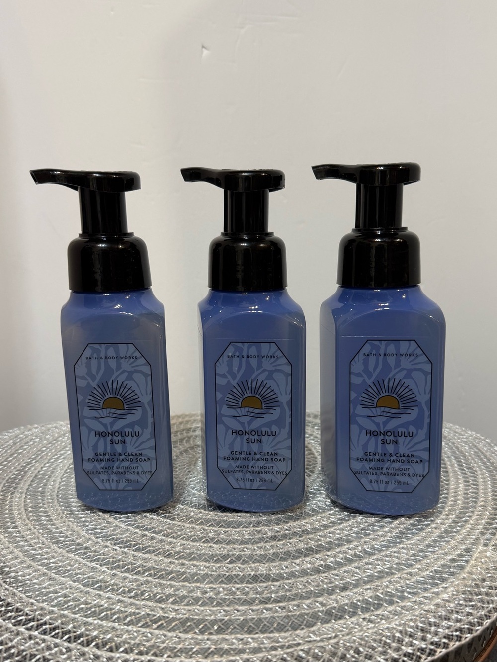 BBW Honolulu Sun Foaming Hand Soap Set of 3 NWT